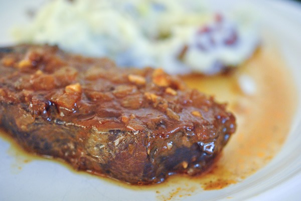 Braised Steaks with Horseradish Smashed Potatoes