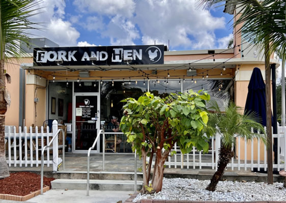 Fork & Hen restaurant exterior in Sarasota.