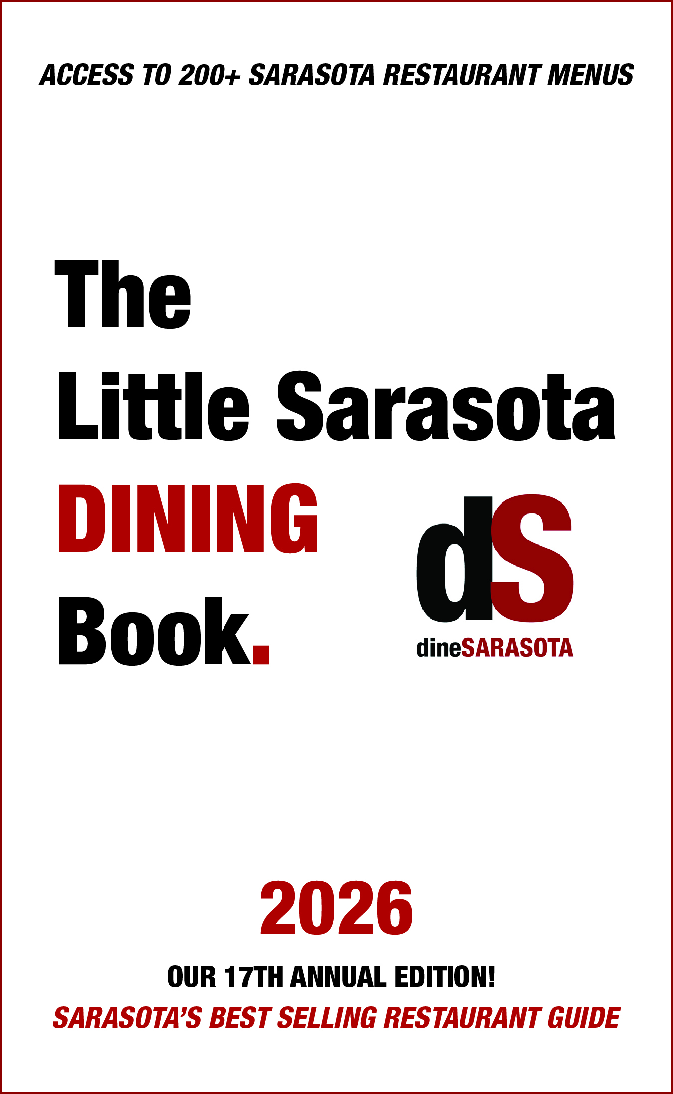 Cover of the 2026 Little Sarasota DINING Book